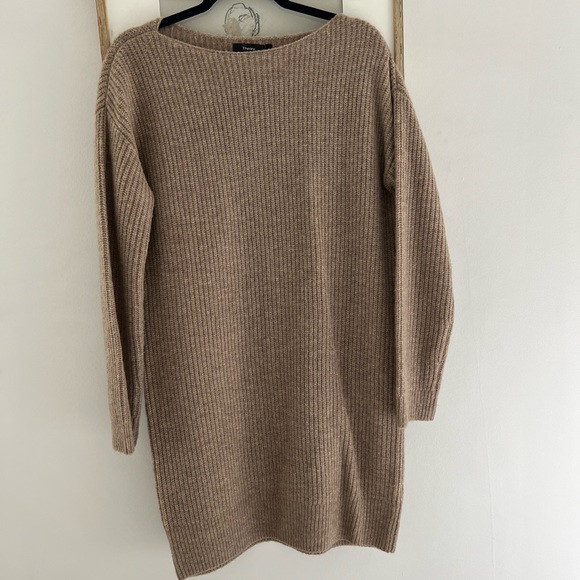 Theory Wool Boatneck Sweater Dress - Picture 1 of 4
